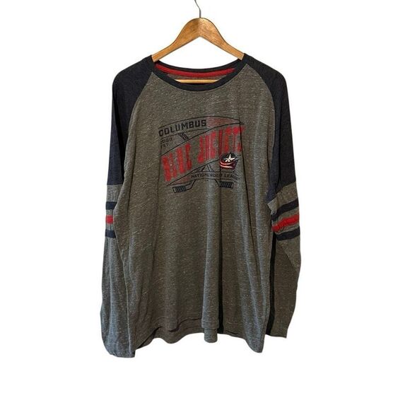 NHL Vintage style Columbus Blue Jackets Hockey light weight long sleeve pullover - Picture 3 of 6
